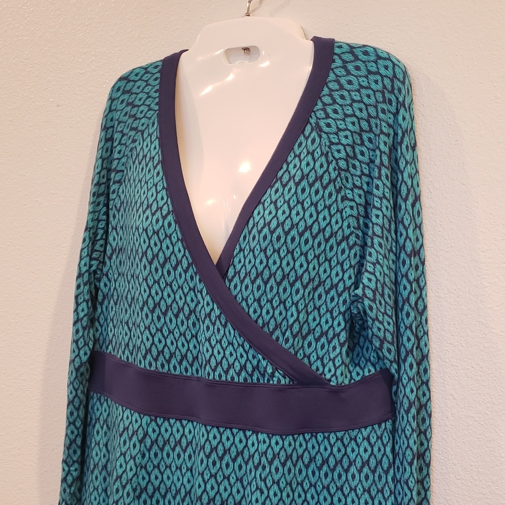 Athleta Faux Wrap Modal Dress Large - Picture 2 of 6